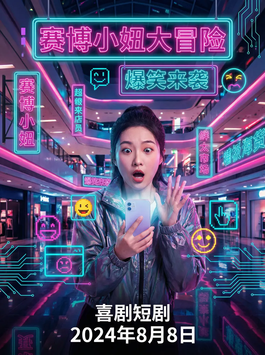 最近2018最新中文字幕免费看 搞笑喜剧短剧 - 赛博小妞大冒险海报